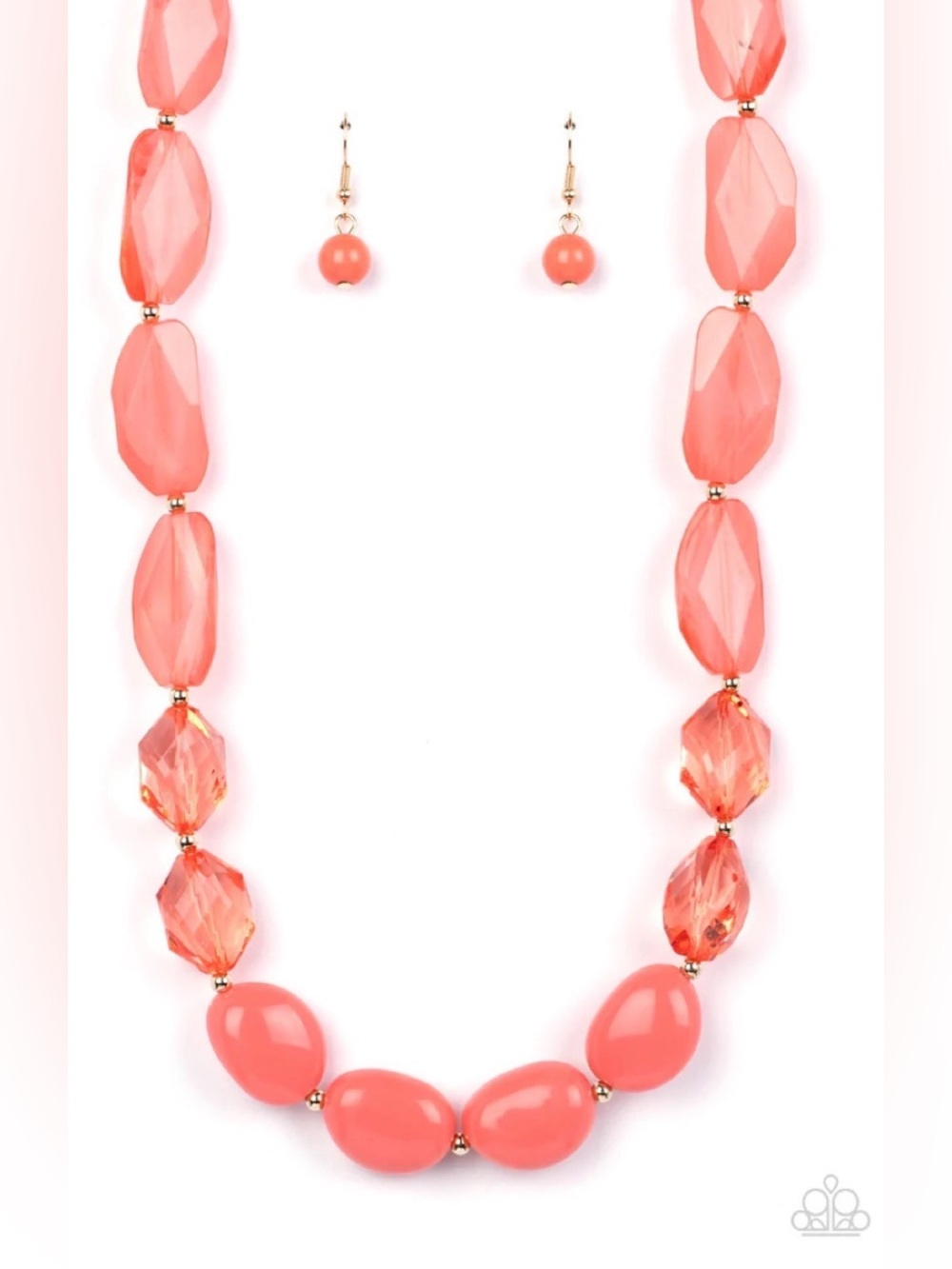 Paparazzi Coral Statement Necklace and Earring Set new